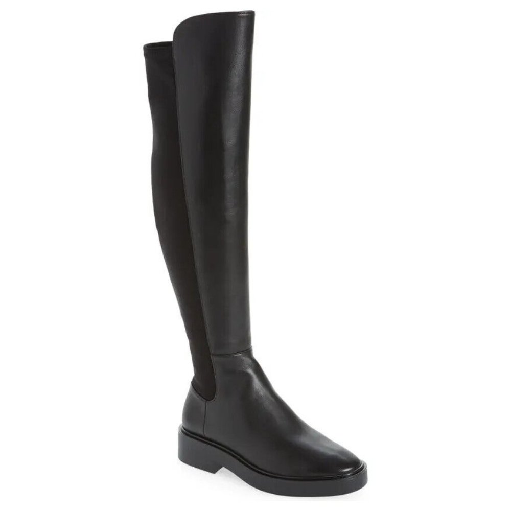 $850 STUART WEITZMAN Maddox Boot 5050 OVER THE KNEE PLATFORM LEATHER 6 (PA27)